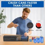 Automatic Can Crusher, Electric Can Crushers Wall Mounted, Heavy Duty Can Smasher for Recycling 12oz&16oz Aluminum Seltzer, Soda, Beer Cans and Plastic Bottles, House Warming Gifts New Home