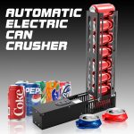 Electric Can Crusher, 12oz&16oz Automatic Can Crusher, Can Fill 8 Cans at a Time, Automatic Can Eject, Heavy Duty Can Crushers for Recycling Aluminum Seltzer, Cola, Beer Cans