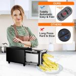 Electric French Fry Cutter, French fries cutter with 1/2 & 3/8 Inch blade, Automatic potato cutter, Professional commercial and household potato slicer, use for potato, carrot, apple (Black)
