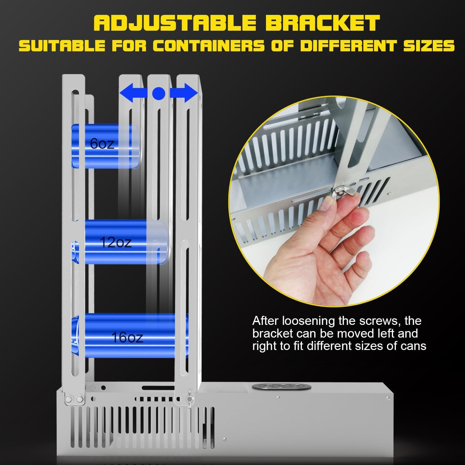 Electric Can Crusher, Automatic can crushers, 6oz&12oz&16oz Aluminum can electric crushers, Can fill 8 cans at a time, Cans Trash compactor, Heavy-Duty crusher for Aluminum Soda, Beer, Cola Cans