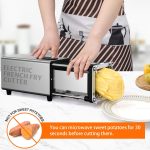 Electric French Fry Cutter, Automatic Fry Cutter Stainless Steel with 1/2 & 3/8 Inch Blade for Homemade Fries, french fry cutter for Potatoes,Vegetable Cutter, House Warming Gifts (silver)