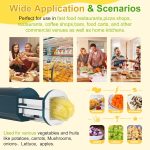 Electric French Fry Cutter, Automatic Potato Cutter Stainless Steel with 1/2 & 3/8 Inch Blade, Commercial and Household Potato Slicer, Vegetable Cutter, Use for Potato Carrot Apple