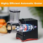 Electric Cheese Grater with 5 Stainless Steel Blades – Coarse, Fine, Slicer, Wavy Slicer & Grinder – Quick & Easy Food Prep